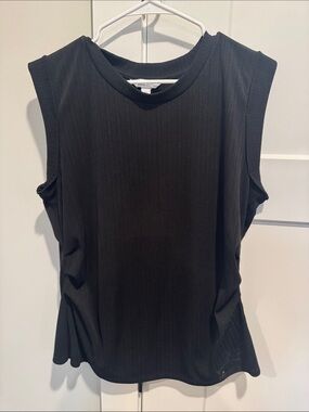 Nine West Black Ribbed Sleeveless Tank